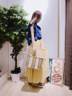 「HVC（エイチブイシー）のアイテム」を使った、GRAND GLOBAL 座間店さん（レディース・160cm）の夏コーディネート