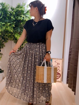 「HVC（エイチブイシー）のアイテム（アクセサリー）」を使った、GRAND GLOBAL 座間店さん（レディース・154cm）の夏コーディネート