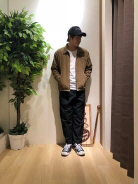 「HVC（エイチブイシー）のアイテム（帽子）」を使った、GRAND GLOBAL 座間店さん（メンズ・167cm）の秋コーディネート