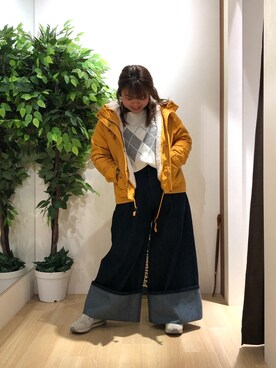 「HVC（エイチブイシー）のアイテム（ジャケット/アウター）」を使った、GRAND GLOBAL 座間店さん（レディース・154cm）の秋コーディネート