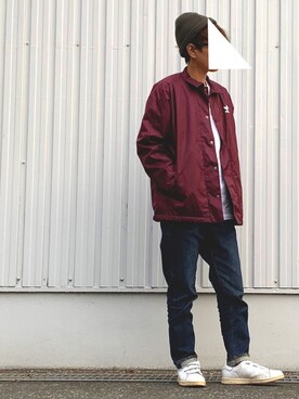 コーチジャケット Winterized Coach Jacket アディダスオリジナルスを使った人気ファッションコーディネート Wear
