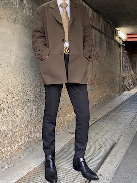 「Dior」｜「アイテム（その他シューズ）」を使った、 SHOYOさん（メンズ・169cm）の春コーディネート