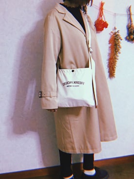 「chocol raffine robe（ショコラフィネローブ）のアイテム（ジャケット/アウター）」を使った、はるかすさん（レディース・156cm）の春コーディネート