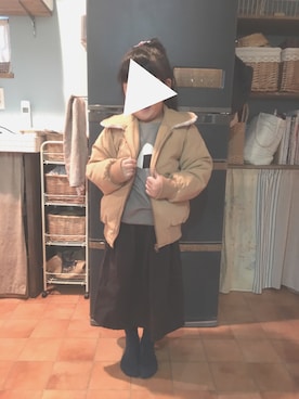 「MARKEY'S（マーキーズ）のアイテム（ブルゾン）」を使った、あつこさん（キッズ・120cm）の冬コーディネート