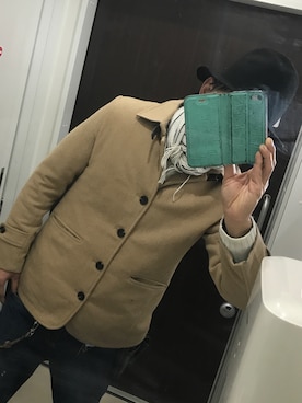 「ZIP FIVE（ジップファイブ）のアイテム（ピーコート）」を使った、ともキングさん（メンズ・176cm）の冬コーディネート