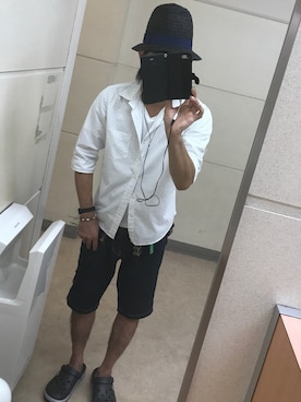 「ユニオンステーション」｜「アイテム（アクセサリー）」を使った、ともキングさん（メンズ・176cm）の夏コーディネート