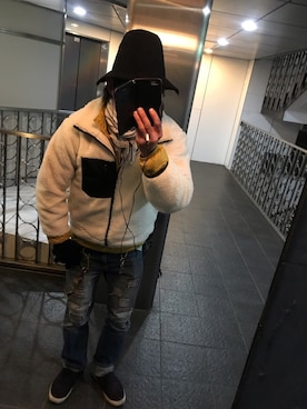 「SPINNS（スピンズ）のアイテム（ブルゾン）」を使った、ともキングさん（メンズ・176cm）の冬コーディネート