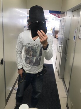 「PLUS ONE（プラスワン）のアイテム（Tシャツ/カットソー）」を使った、ともキングさん（メンズ・176cm）の春コーディネート