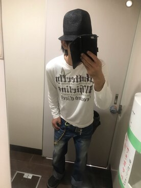 「Cinemaのアイテム」を使った、ともキングさん（メンズ・176cm）の夏コーディネート