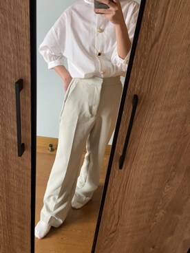 「GU（ジーユー）のアイテム（パンツ、グリーン系）」を使った、suzugrbb7910さん（レディース・151cm）の夏コーディネート