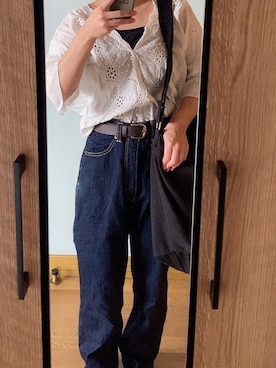 「LOWRYS FARM（ローリーズファーム）のアイテム（トップス、ホワイト系）」を使った、suzugrbb7910さん（レディース・151cm）の夏コーディネート