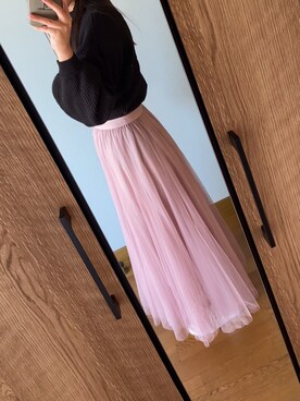 「GRL（グレイル）のアイテム（スカート、ピンク系）」を使った、suzugrbb7910さん（レディース・151cm）の秋コーディネート