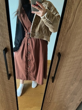 「茶色」｜「アイテム（その他アウター）」を使った、suzugrbb7910さん（レディース・151cm）の秋コーディネート