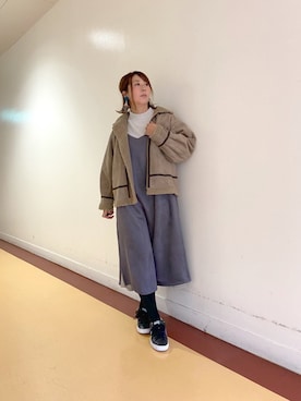 「CPCM（シーピーシーエム）のアイテム（ワンピース/ドレス）」を使った、たかぽんさん（レディース・163cm）の冬コーディネート