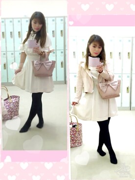 「dazzlin（ダズリン）のアイテム（ライダースジャケット）」を使った、sumika_pinkpurpleさん（レディース・161cm）の春コーディネート