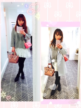 「スナイデル」｜「アイテム（チェスターコート）」を使った、sumika_pinkpurpleさん（レディース・161cm）の春コーディネート