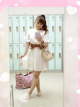 「サマンサタバサ」｜「アイテム（ワンピース/ドレス）」を使った、sumika_pinkpurpleさん（レディース・161cm）の夏コーディネート