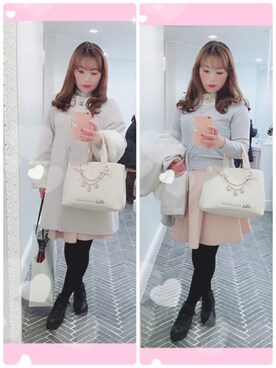 「スナイデル」｜「アイテム（ノーカラージャケット）」を使った、sumika_pinkpurpleさん（レディース・161cm）の冬コーディネート