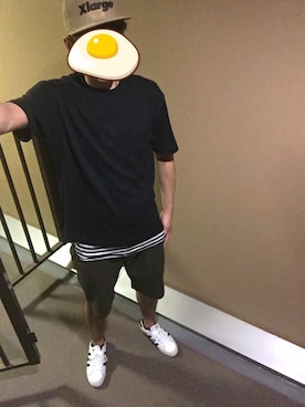 「417 EDIFICE（フォーワンセブンエディフィス）のアイテム（チノパンツ）」を使った、コッスーさん（メンズ・182cm）の夏コーディネート
