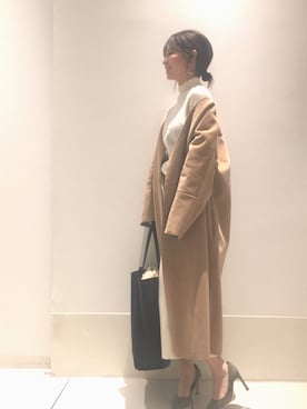 「コクーンコート」｜「アイテム（チェスターコート）」を使った、m7mさん（レディース・157cm）の春コーディネート