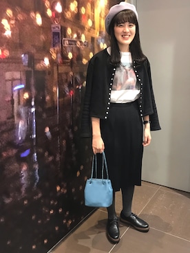 「羊革」｜agnesb.vo.tokyodaimaruさん（レディース・160cm）の秋コーディネート