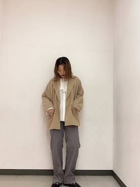 「BTS」｜「アイテム（ジャケット/アウター）」を使った、TANAKAさん（レディース・166cm）の夏コーディネート