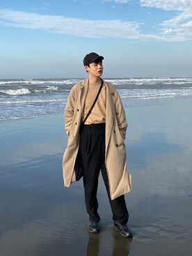 「5（ファイブ）のアイテム」を使った、Po-Yueh Changさん（メンズ・178cm）の冬コーディネート
