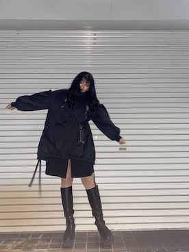 「JEANASIS（ジーナシス）のアイテム（ダウンジャケット/コート）」を使った、Cさん（レディース・164cm）の冬コーディネート