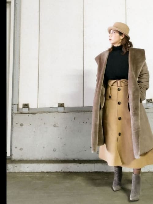 CLOCHE（クロシェ）の「【CLOCHE】フード付きショールカラーフェイク