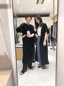 「ロングヘア」｜「アイテム（その他アウター）」を使った、tani_lemageさん（レディース・160cm）の夏コーディネート