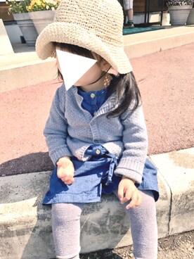 「Birthday（バースデイ）のアイテム（オールインワン・サロペット、ブルー系）」を使った、aaaさん（レディース）の春コーディネート