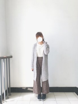 「Samansa Mos2（サマンサ モスモス）のアイテム（ピーコート）」を使った、withchikaさん（レディース・160cm）の春コーディネート