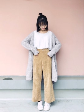 「Samansa Mos2（サマンサ モスモス）のアイテム（ピーコート）」を使った、withchikaさん（レディース・160cm）の秋コーディネート