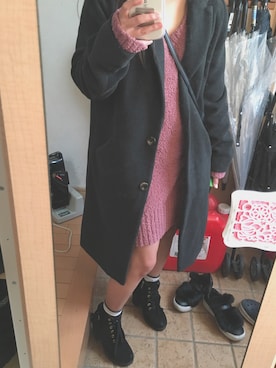 「アパレルスタッフ」｜「アイテム（チェスターコート）」を使った、Maさん（レディース・148cm）の冬コーディネート