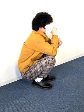 「Champion（チャンピオン）のアイテム（ノーカラージャケット）」を使った、バカんたろう∵ゞ(≧ε≦ｏ)ぶっさん（メンズ・168cm）の冬コーディネート