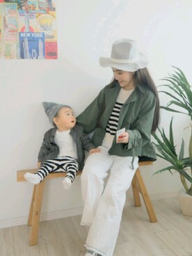 「SpRay（スプレイ）のアイテム（トレンチコート）」を使った、ﾍｿﾉｵBOYSさん（レディース・162cm）の春コーディネート