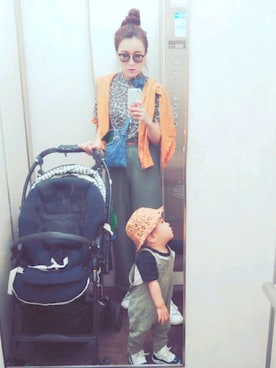 「BASE（ベース）のアイテム（帽子）」を使った、ﾍｿﾉｵBOYSさん（レディース・162cm）の秋コーディネート