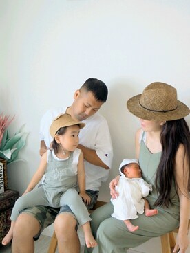 「SpRay（スプレイ）のアイテム（オールインワン・サロペット）」を使った、ﾍｿﾉｵBOYSさん（レディース・162cm）の夏コーディネート