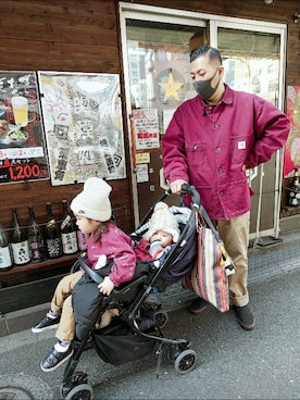 「carhartt」｜「アイテム（スリッポン）」を使った、ﾍｿﾉｵBOYSさん（レディース・162cm）の冬コーディネート