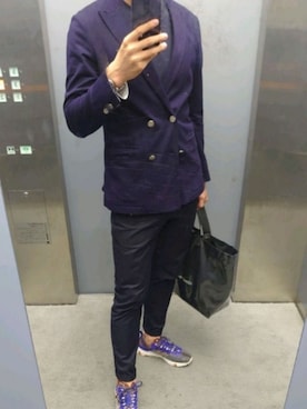 「PLST（プラステ）のアイテム（チノパンツ）」を使った、ふらんさん（メンズ・176cm）の秋コーディネート