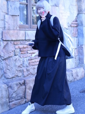 「my beautiful landlet（マイビューティフルランドレット）のアイテム（スカート）」を使った、بيوكوさん（レディース・162cm）の秋コーディネート