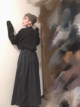「my beautiful landlet（マイビューティフルランドレット）のアイテム（スカート）」を使った、بيوكوさん（レディース・162cm）の冬コーディネート