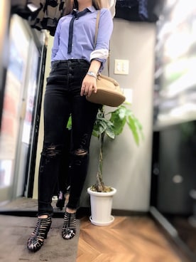 「OMEGA（オメガ）のアイテム」を使った、WTIMESさん（レディース・165cm）の夏コーディネート