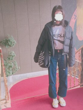박정민さんの「WEGO/ショート中綿ジャケット」を使ったコーディネート