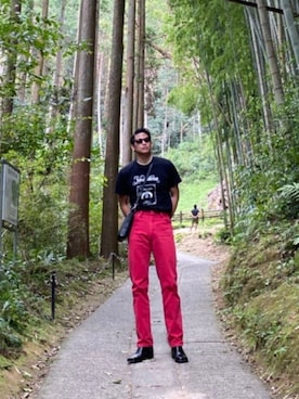 「JOHN LAWRENCE SULLIVAN（ジョンローレンスサリバン）のアイテム（ブーツ）」を使った、池亀昌暢さん（メンズ・183cm）の秋コーディネート