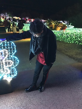 「CASPER JOHN AIVER（キャスパージョンアイバー）のアイテム（その他アウター）」を使った、杏仁ソフトさん（メンズ・174cm）の秋コーディネート