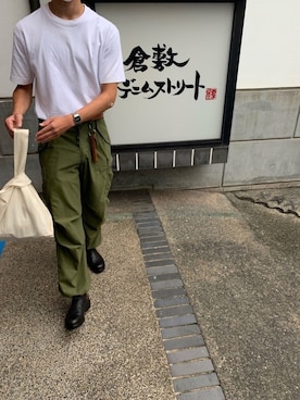 「TATAMIZE（タタミゼ）のアイテム」を使った、w/tiaraさん（メンズ・179cm）の冬コーディネート
