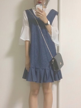 「Chuu」｜「アイテム（ワンピース/ドレス）」を使った、sayaさん（レディース・165cm）の冬コーディネート