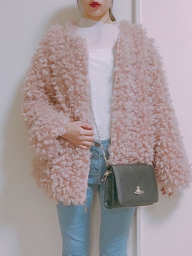「Chuu」｜「アイテム（その他アウター）」を使った、sayaさん（レディース・165cm）の冬コーディネート