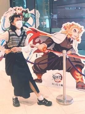 「KEEN（キーン）のアイテム（その他シューズ、ブラック系）」を使った、pypyha✿さん（レディース・168cm）の秋コーディネート